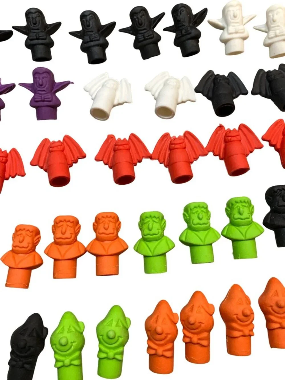 Halloween Themed Pencils and Erasers Set  Trick Or Treat Party Favors